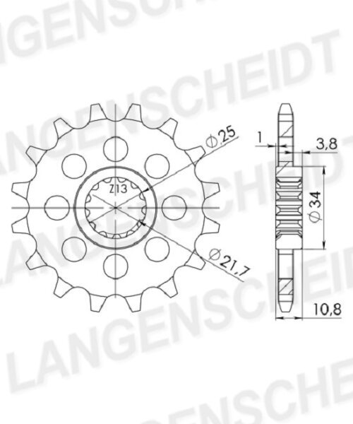 Supersprox Ritzel 520 - 17Z CST-1382:17|feinverzahnt 22,0/25,0