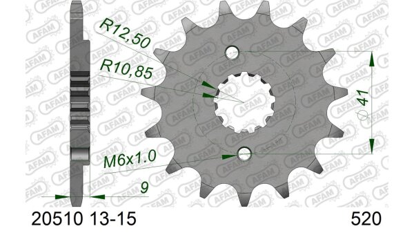 DC AFAM Ritzel 520 - 13Z 20510-13