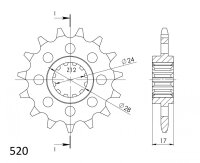 Supersprox Ritzel 520 - 16Z CST-1295:16|feinverzahnt...