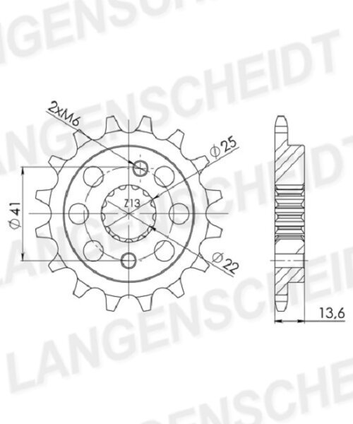 Supersprox Ritzel 520 - 13Z CST-1307:13|feinverzahnt 21,4/25,0