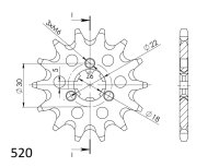 Supersprox Ritzel 520 - 14Z CST-1445:14