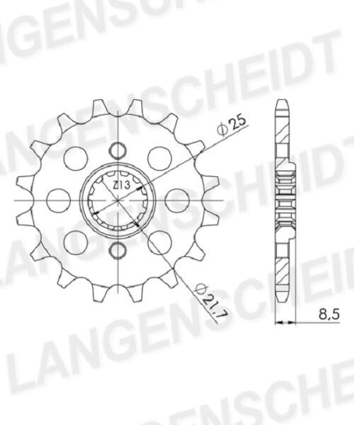 Supersprox Ritzel 520 - 13Z CST-516:13|feinverzahnt 21,6/25,0