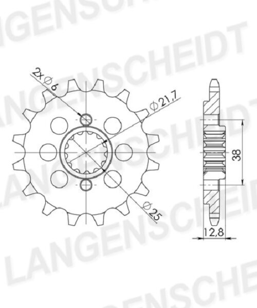 Supersprox Ritzel 520 - 14Z CST-511:14|feinverzahnt 21,6/25,0