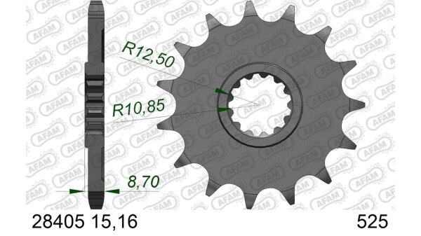 DC AFAM Ritzel 525 - 15Z 28405-15