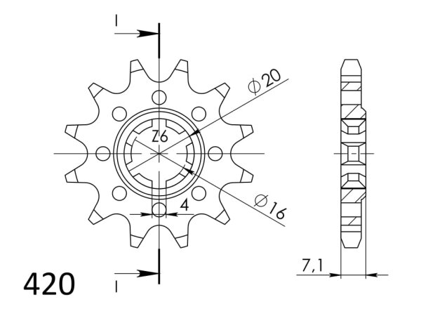 Supersprox Ritzel 420 - 13Z CST-413:13