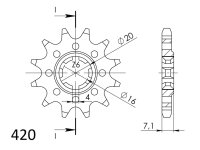 Supersprox Ritzel 420 - 13Z CST-413:13