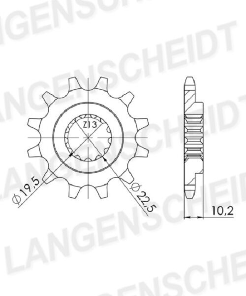 Supersprox Ritzel 520 - 13Z CST-432:13|feinverzahnt 19,5/22,0