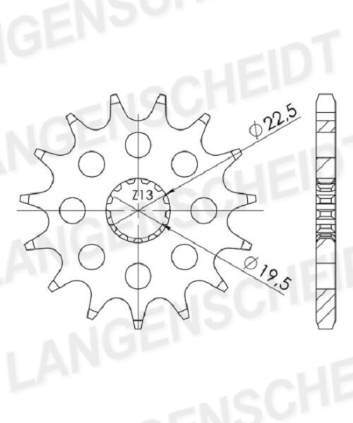 Supersprox Ritzel 525 - 13Z CST-433:13|feinverzahnt 19,5/22,0