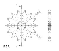 Supersprox Ritzel 525 - 13Z CST-433:13|feinverzahnt...