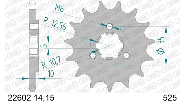 DC AFAM Ritzel 525 - 14Z 22602-14