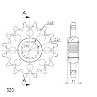 Supersprox Ritzel 530 - 15Z CST-295:15|feinverzahnt 24,0/28,0