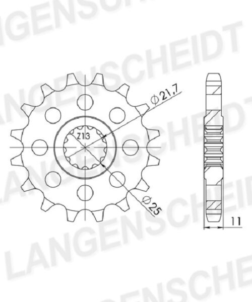 Supersprox Ritzel 530 - 15Z CST-580:15|feinverzahnt 21,6/25,0