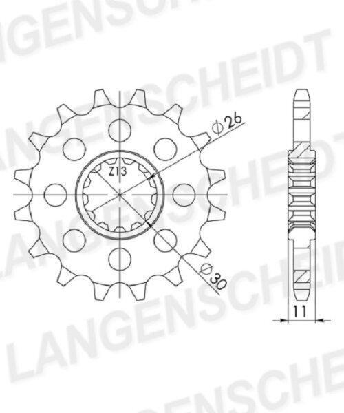 Supersprox Ritzel 525 - 15Z CST-1591:15|feinverzahnt 26,0/30,0