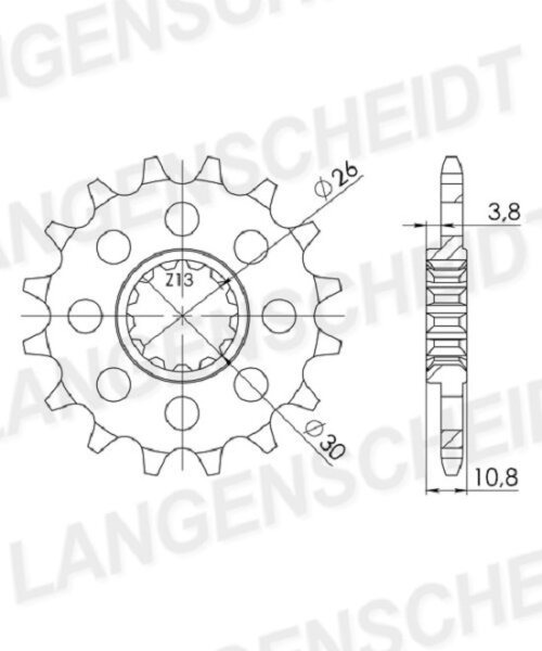 Supersprox Ritzel 520 - 15Z CST-1579:15|feinverzahnt 26,0/30,0