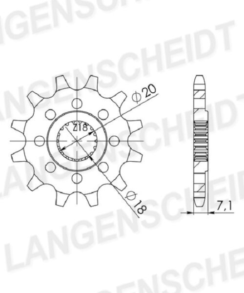 Supersprox Ritzel 520 - 13Z CST-427:13|feinverzahnt 18,0/20,0