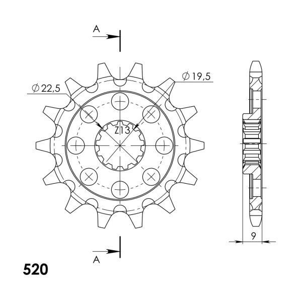 Supersprox Ritzel 520 - 14Z CST-1442:14