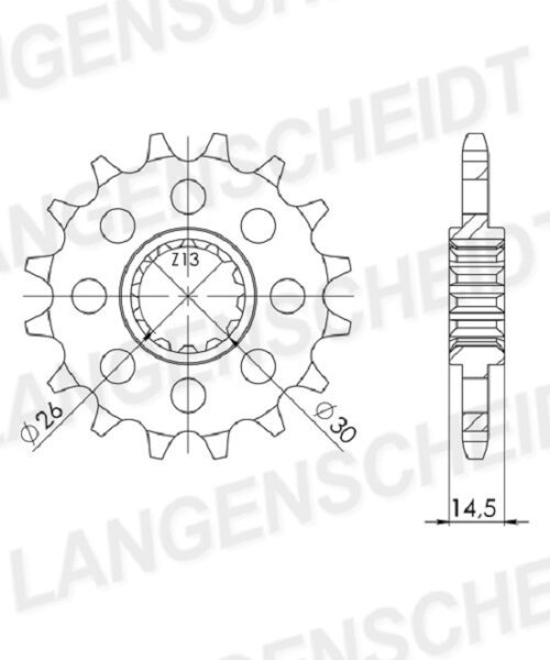 Supersprox Ritzel 525 - 17Z CST-1332:17|feinverzahnt 26,0/30,0