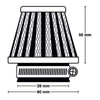 MIW Luftfilter M5009 Power-Filter Ø28mm, 60x50mm