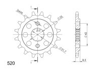 Supersprox Ritzel 520 - 16Z CST-512:16|feinverzahnt 21,6/25,0