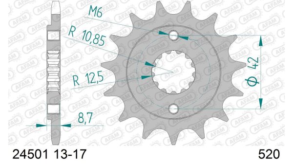 DC AFAM Ritzel 520 - 15Z 24501-15