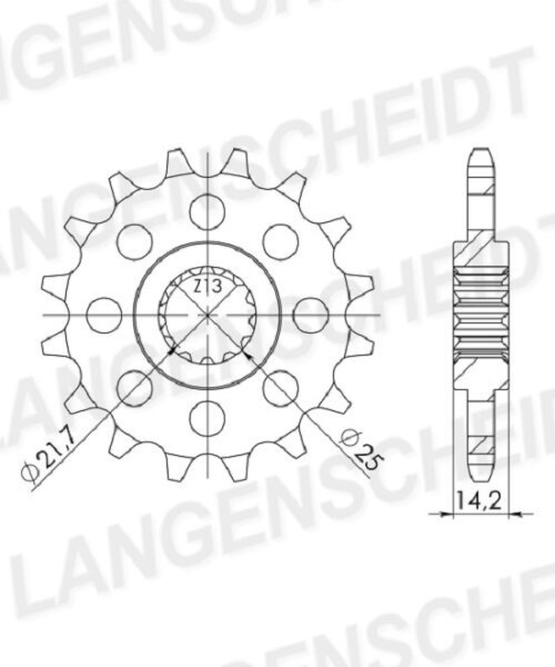 Supersprox Ritzel 525 - 15Z CST-1531:15|feinverzahnt 21,6/25,0