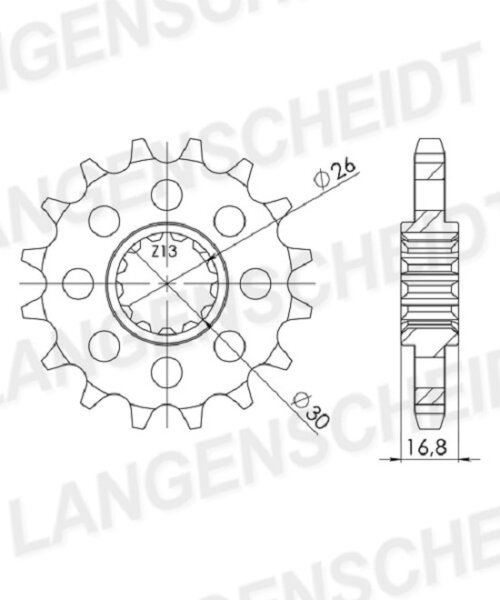 Supersprox Ritzel 530 - 14Z CST-333:14|feinverzahnt 26,0/30,0