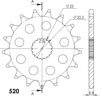 Supersprox Ritzel 520 - 17Z CST-1185:17