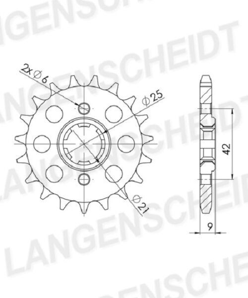 Supersprox Ritzel 428 - 18Z CST-576:18|grobverzahnt 21,0/25,0