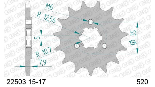 DC AFAM Ritzel 520 - 15Z 22503-15