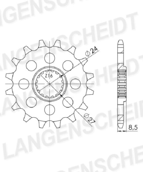 Supersprox Ritzel 520 - 17Z CST-1423:17|feinverzahnt 24,0/27,0