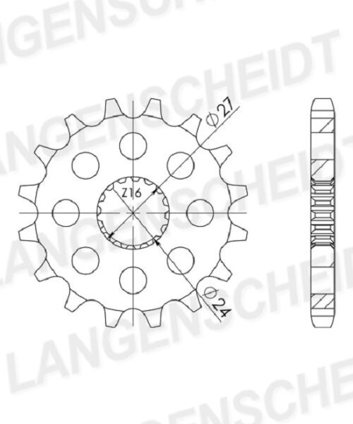 Supersprox Ritzel 525 - 16Z CST-444:16|feinverzahnt 24,0/27,0