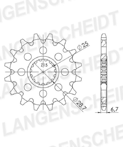 Supersprox Ritzel 520 - 14Z CST-1592:14|feinverzahnt 25,0/28,0