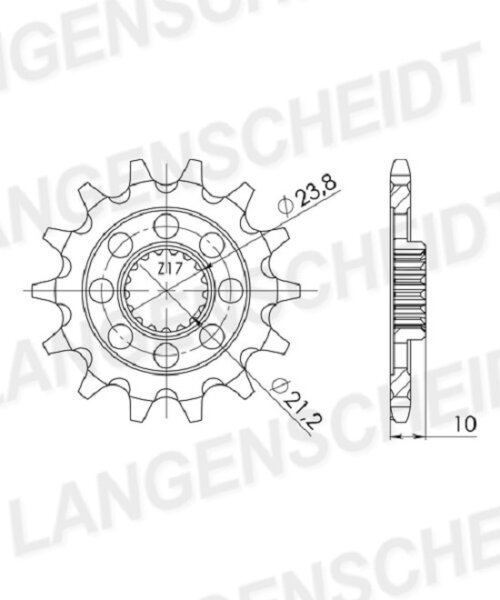 Supersprox Ritzel 520 - 13Z CST-1442:13|feinverzahnt 21,2/23,8