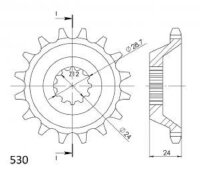 Supersprox Ritzel 530 - 15Z CST-528:15