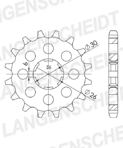 Supersprox Ritzel 530 - 17Z CST-568:17|grobverzahnt 26,0/30,0