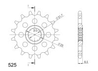 Supersprox Ritzel 525 - 16Z CST-1537:16|feinverzahnt 21,6/25,0