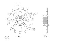 Supersprox Ritzel 520 - 15Z CST-1538:15|feinverzahnt 22,0/25,0