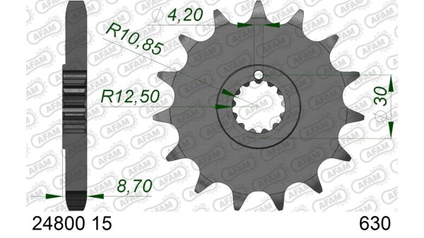 DC AFAM Ritzel 630 - 15Z 24800-15