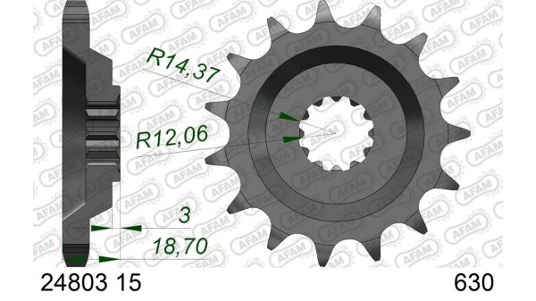 DC AFAM Ritzel 630 - 15Z 24803-15