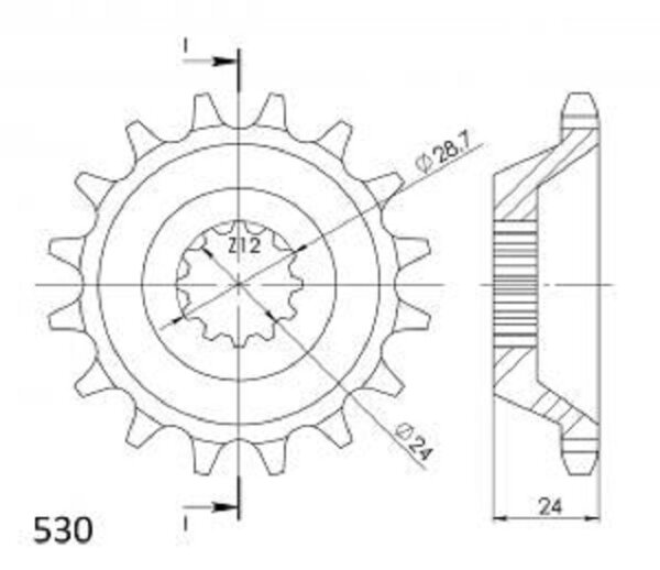 Supersprox Ritzel 530 - 14Z CST-528:14