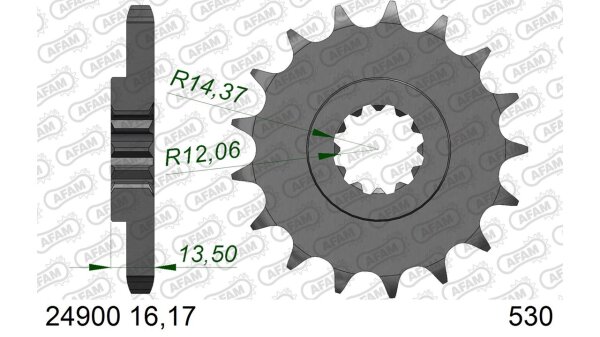 DC AFAM Ritzel 530 - 16Z 24900-16