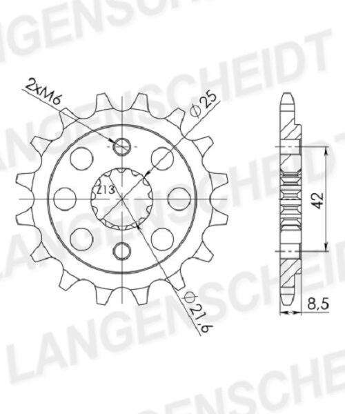 Supersprox Ritzel 520 - 13Z CST-512:13|feinverzahnt 21,6/25,0