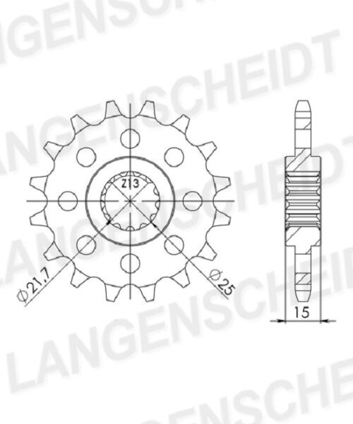 Supersprox Ritzel 525 - 14Z CST-1515:14|feinverzahnt 21,6/25,0