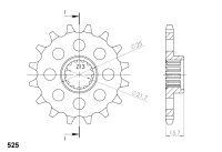 Supersprox Ritzel 525 - 15Z CST-1535:15|feinverzahnt 22,0/25,0