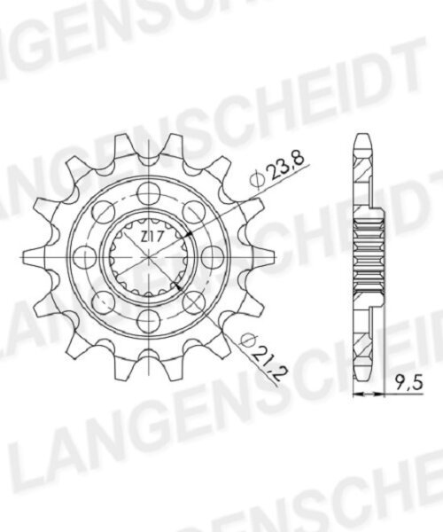 Supersprox Ritzel 520 - 13Z CST-1441:13|feinverzahnt 21,2/23,8