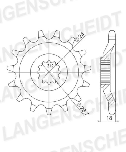 Supersprox Ritzel 630 - 15Z CST-523:15|feinverzahnt 24,0/28,5