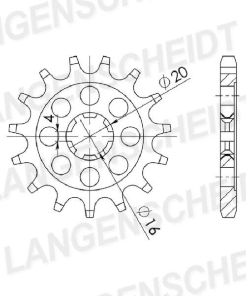 Supersprox Ritzel 428 - 13Z CST-555:13|grobverzahnt 16,0/20,0