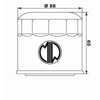 MIW Ölfilter S3011 Filterpatrone 68 mm (OEM-Qualität)