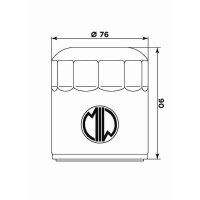 MIW Ölfilter MG20001 Filterpatrone 76 mm...