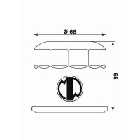 MIW Ölfilter S2018 Filterpatrone 68 mm (OEM-Qualität)